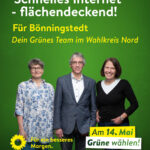 Schnelles Internet flächendeckend! Foto von 3 freundlichen Personen darunter